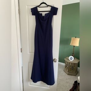 LuLus off the shoulder floor length dress.